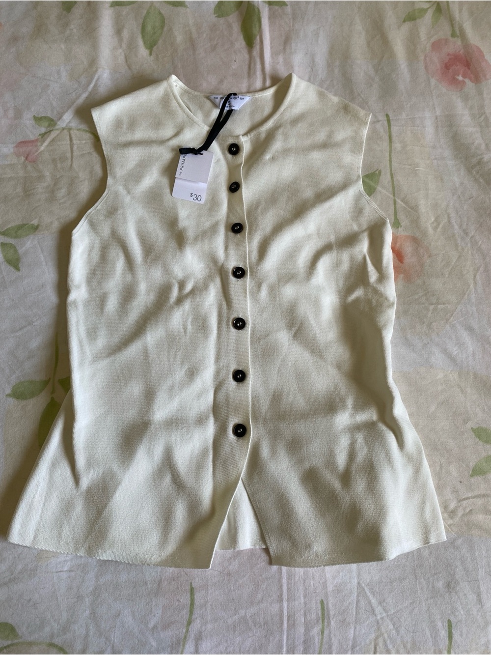 Primark Cream Vest Size Small NWT